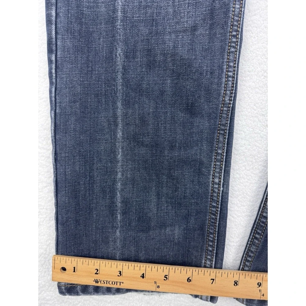 Levis 513 Jeans Men 32x32 Blue Slim Straight Stretch Whisker Distress Denim